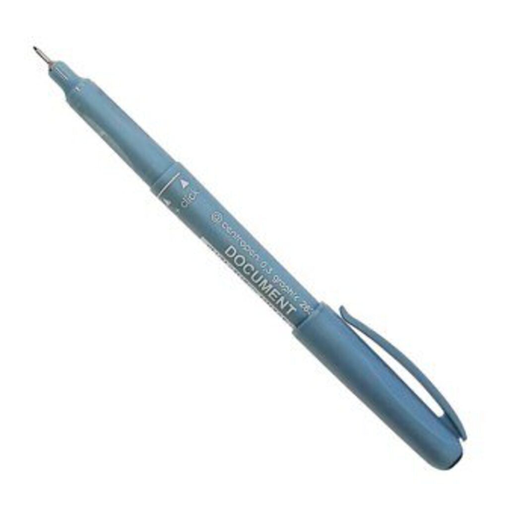 Ручка линер DOCUMENT черный.0,3 мм. метал. наконечник