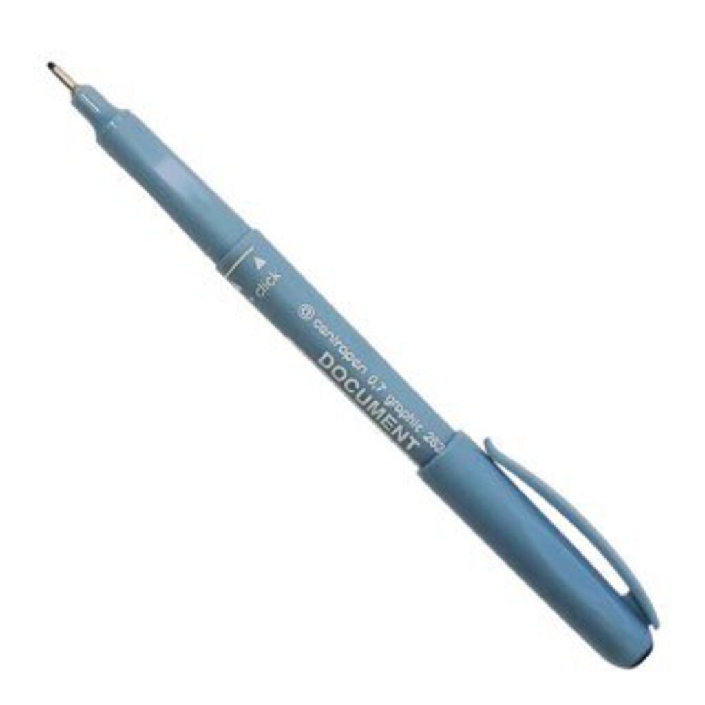 Ручка линер DOCUMENT черный.0,7 мм. метал. наконечник