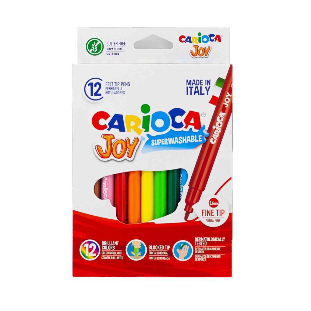 Фломастеры  12цв "Carioca Joy. Superwashable", карт.коробка