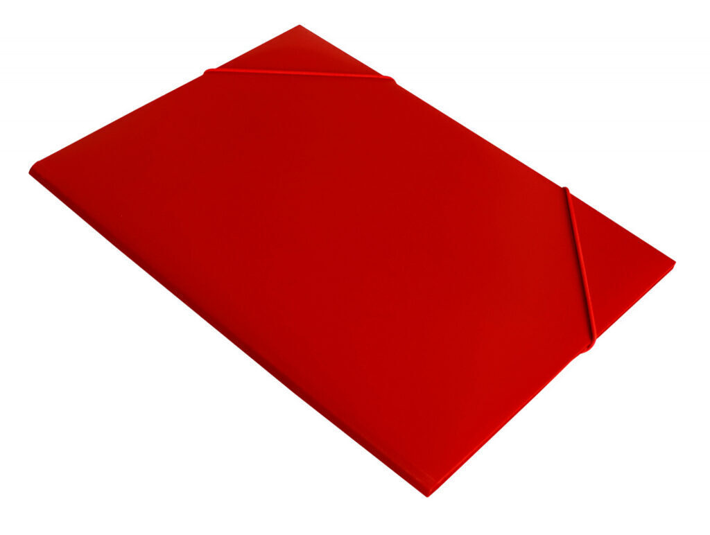 Папка на резинке А4 0,5мм красная