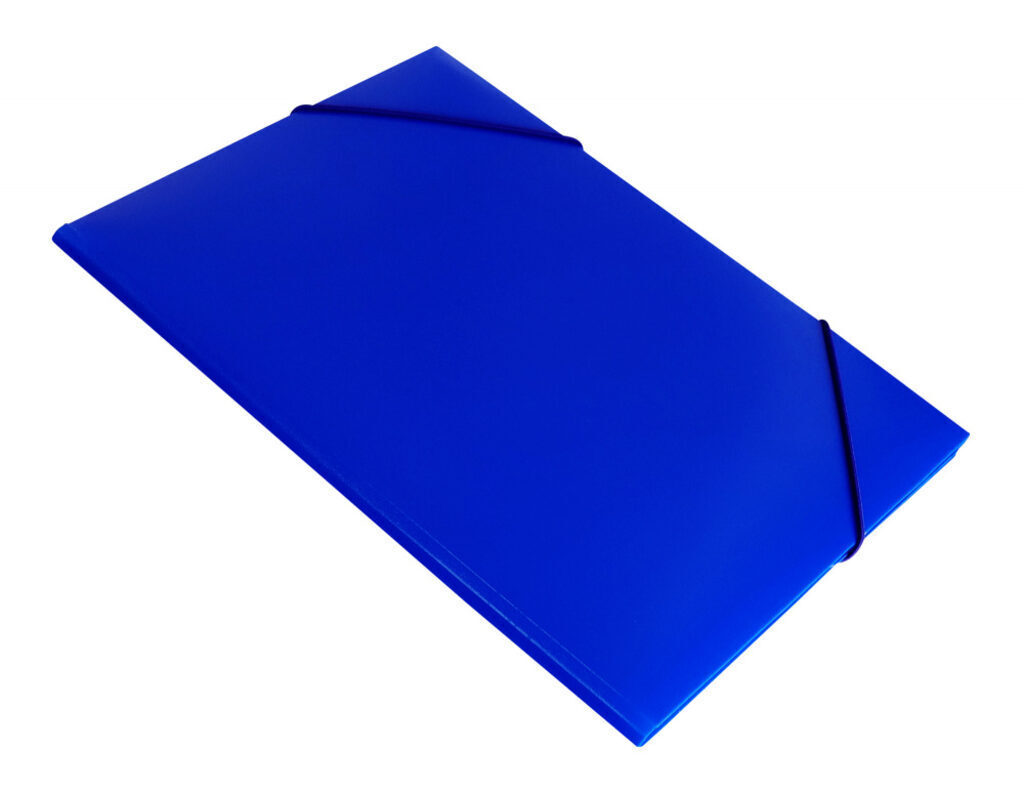Папка на резинке А4 0,5мм синяя