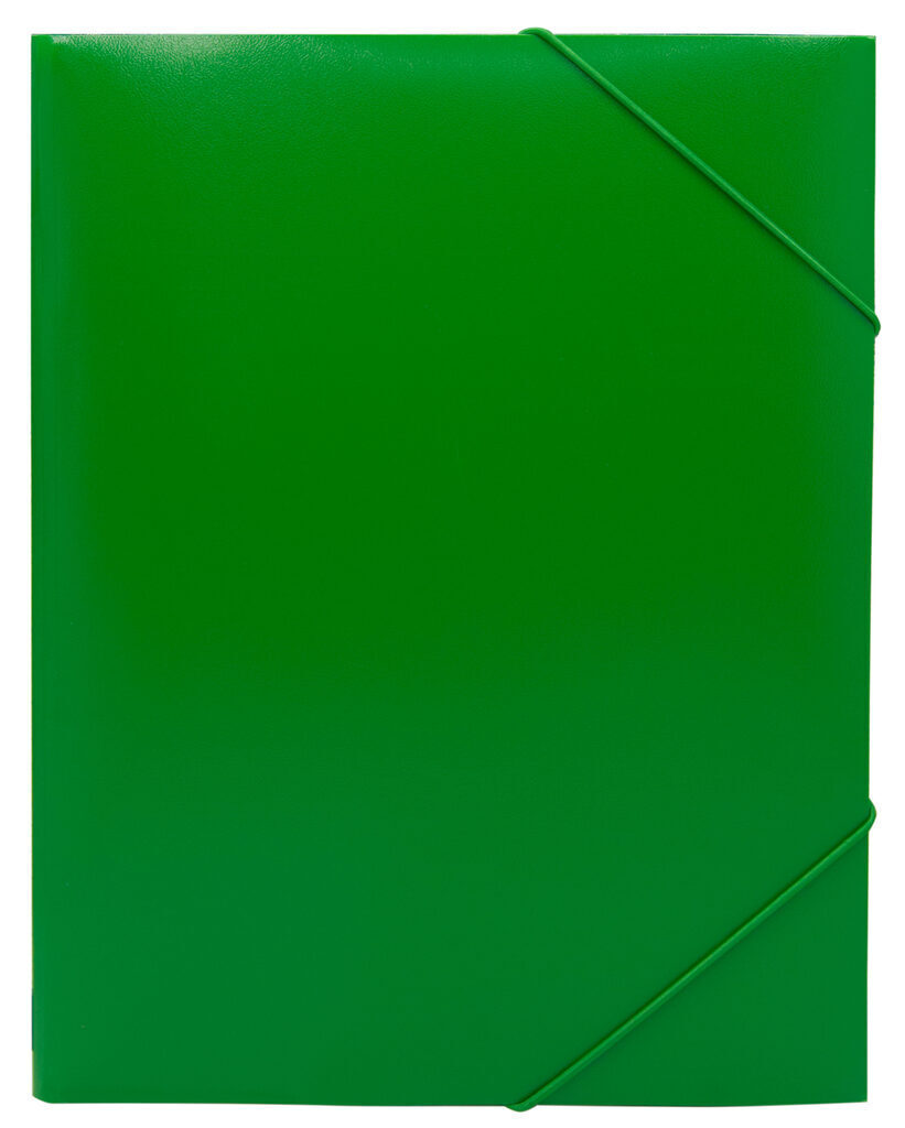Папка на резинке А4 0,5мм зелёная