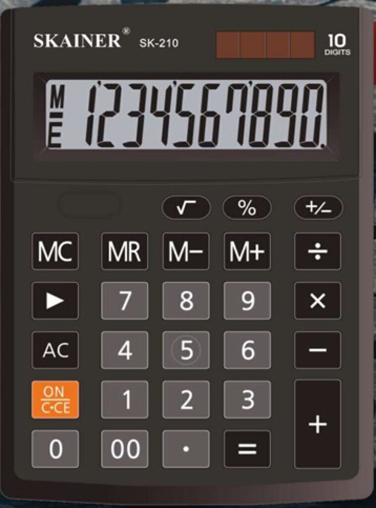 Калькулятор  10 разр. Skainer настольный  двойное питание черный  (аналог CMB-1001BK)