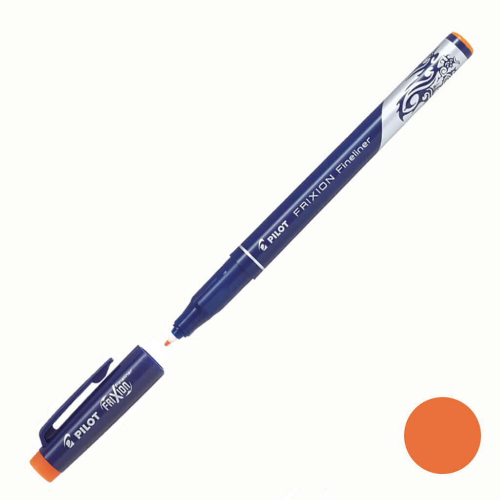 Ручка линер "FRIXION" пиши-стирай оранжевый 0,45мм