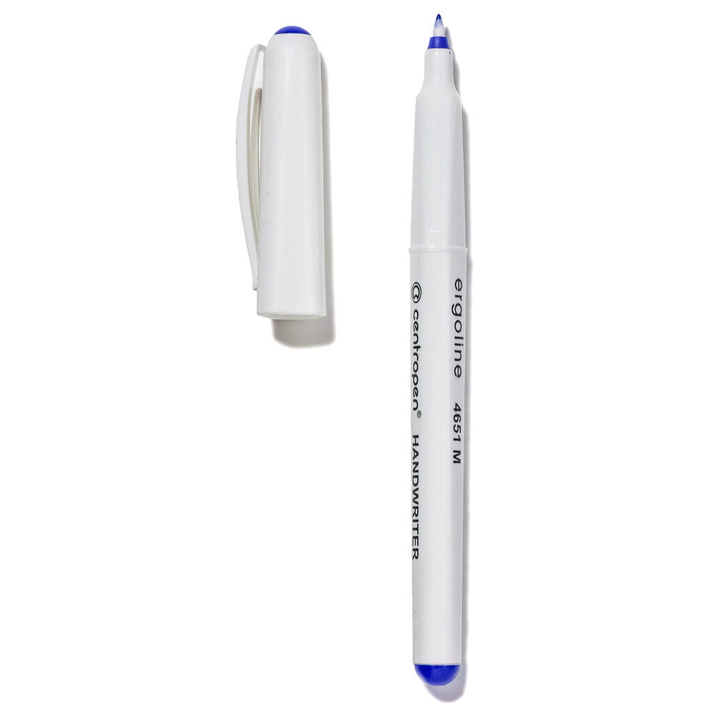 Ручка капиллярная Centropen трёхгранная 0,5мм синяя