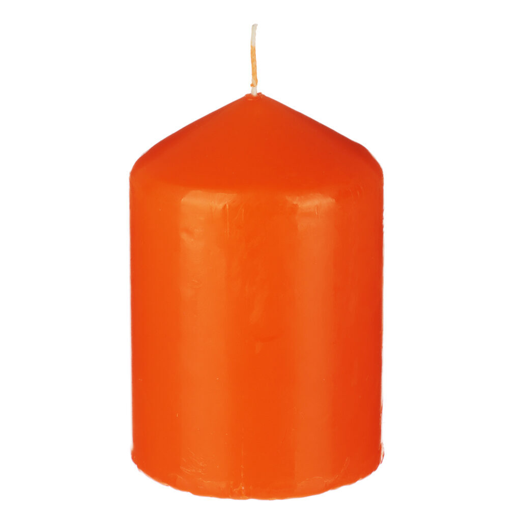 Свеча пеньковая 7*10см, оранжевая