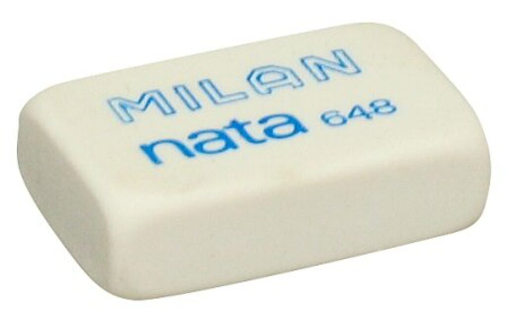 Ластик MILAN "Nata" белый из натурального каучука