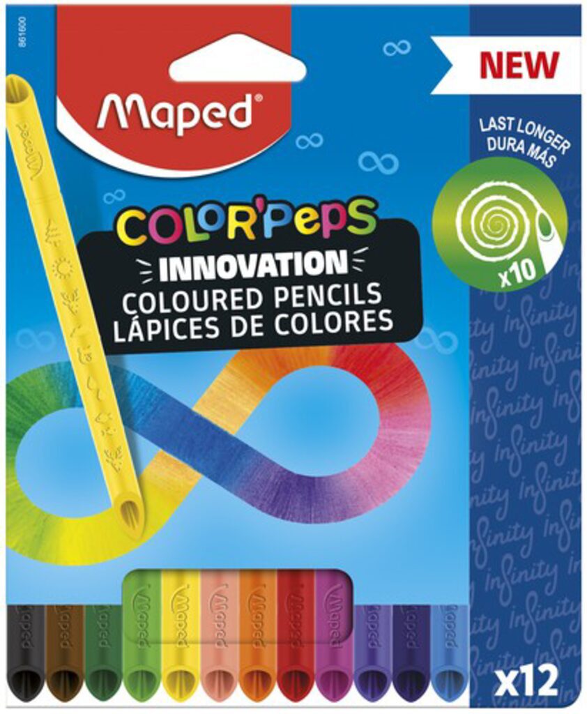 Карандаши цвет. 12цв  Maped Color Peps INFINITY  трехгран. корпус, карт. упак.