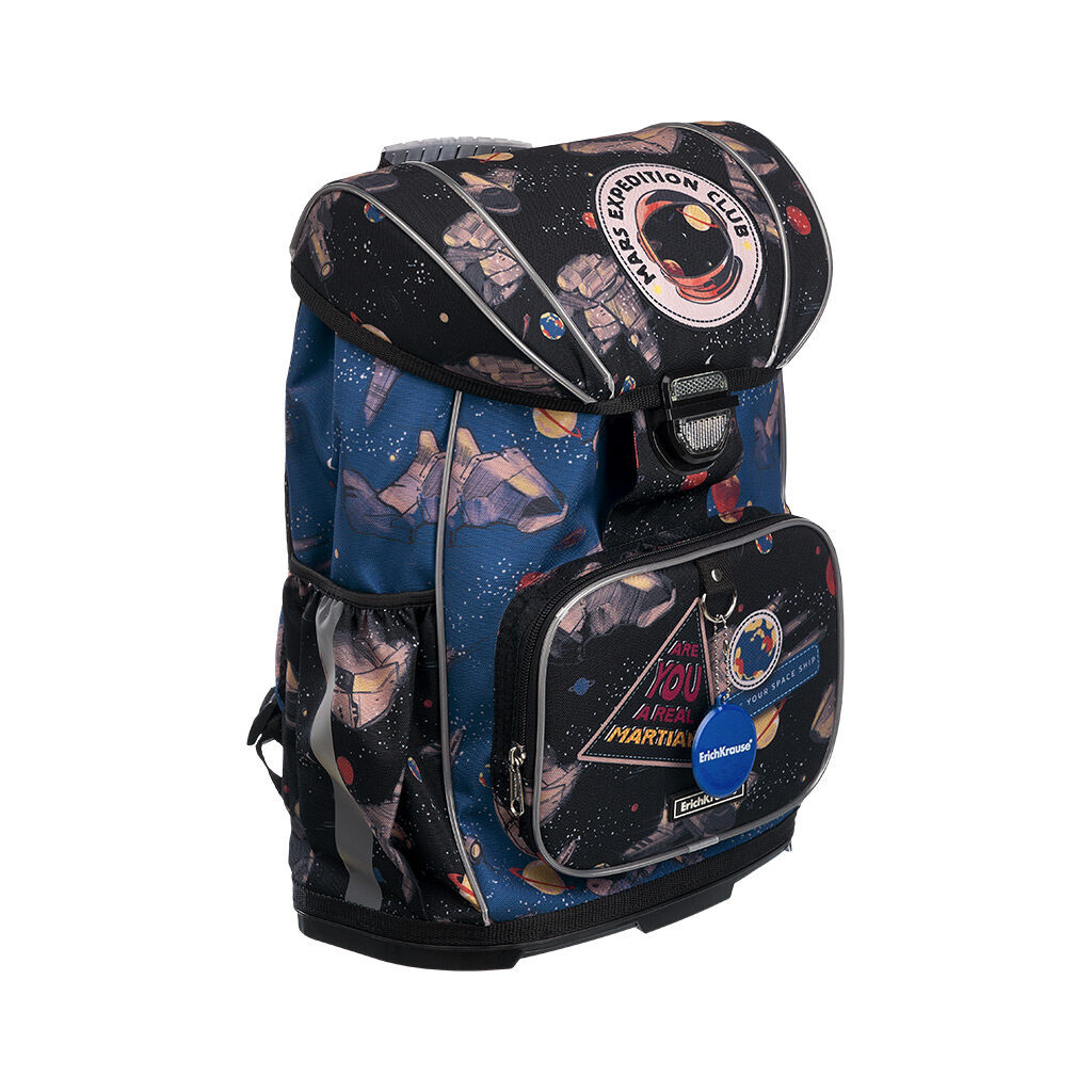 Ученический рюкзак с пластиковым дном ErichKrause ErgoLine® 16L Red Planet