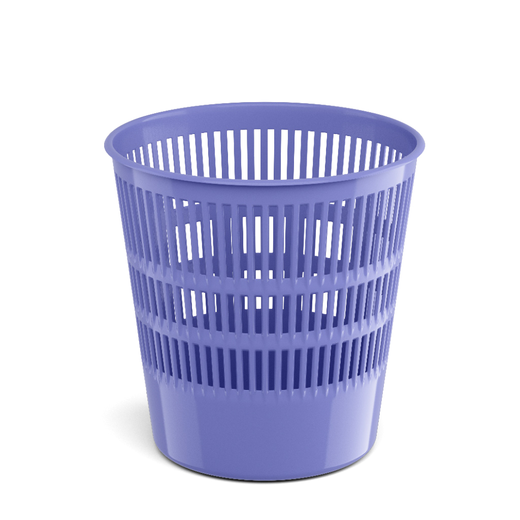 Корзина для бумаг сетчатая пластиковая ErichKrause Pastel, 12л, фиолетовый