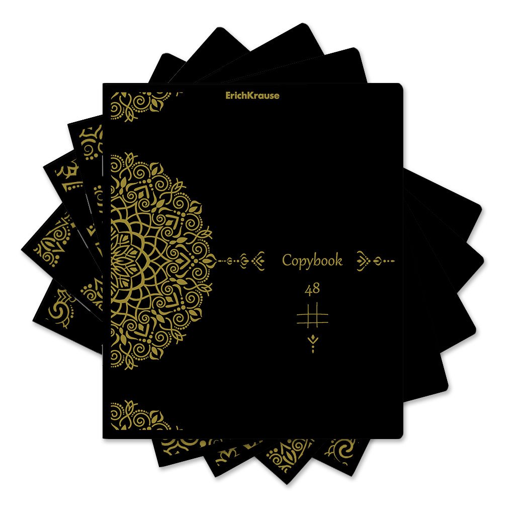 Тетрадь А5 48л кл. Erich Krause "Ornament", дизайнерский картон на обложку, тиснение золотом