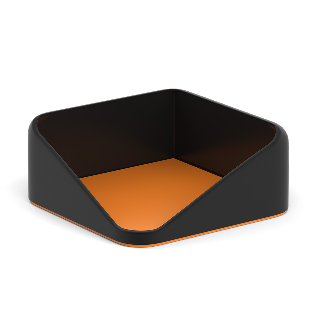 Подставка для бумажного блока пластиковая ErichKrause® Forte, Accent, черная с оранжевой вставкой