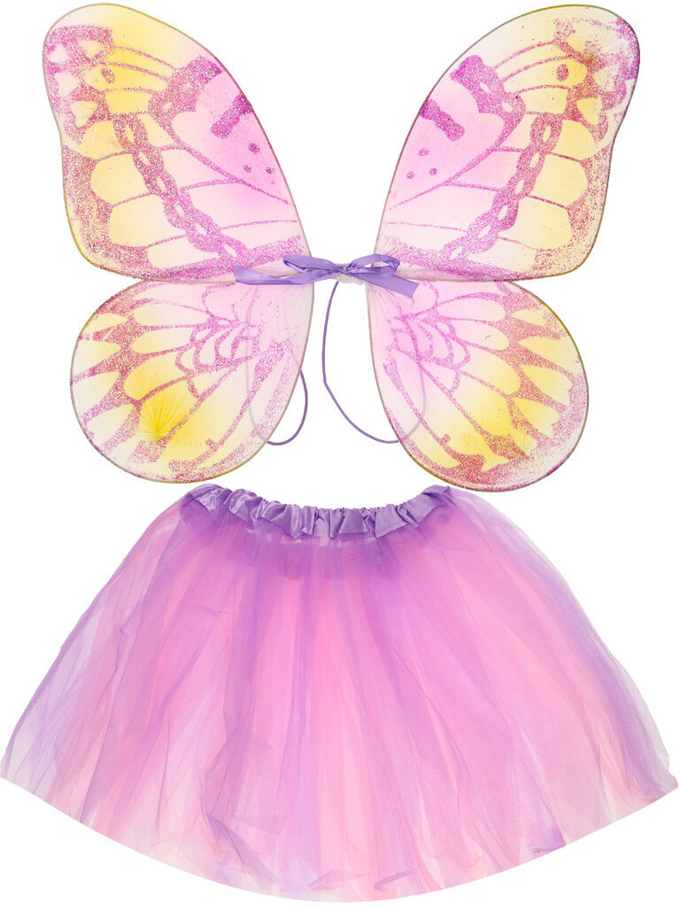 Карнавальный костюм "Весенняя нимфа" юбка,крылья, фиолетовый