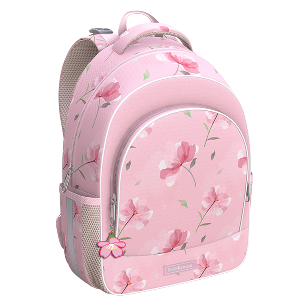 Ученический рюкзак с грудной перемычкой ErichKrause ErgoLine® 15L Peachy Flowers