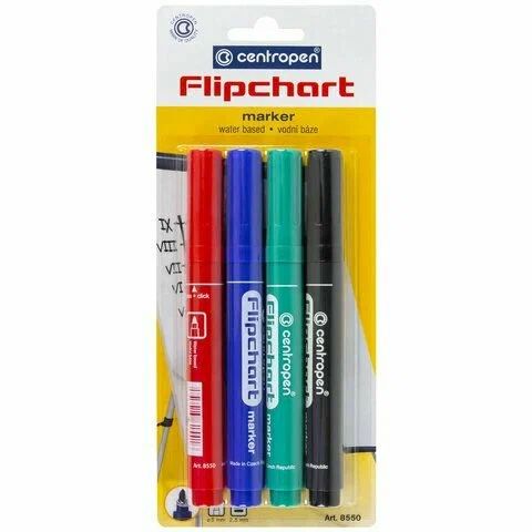 Набор маркеров FLIPCHART 2,5мм 4цв.