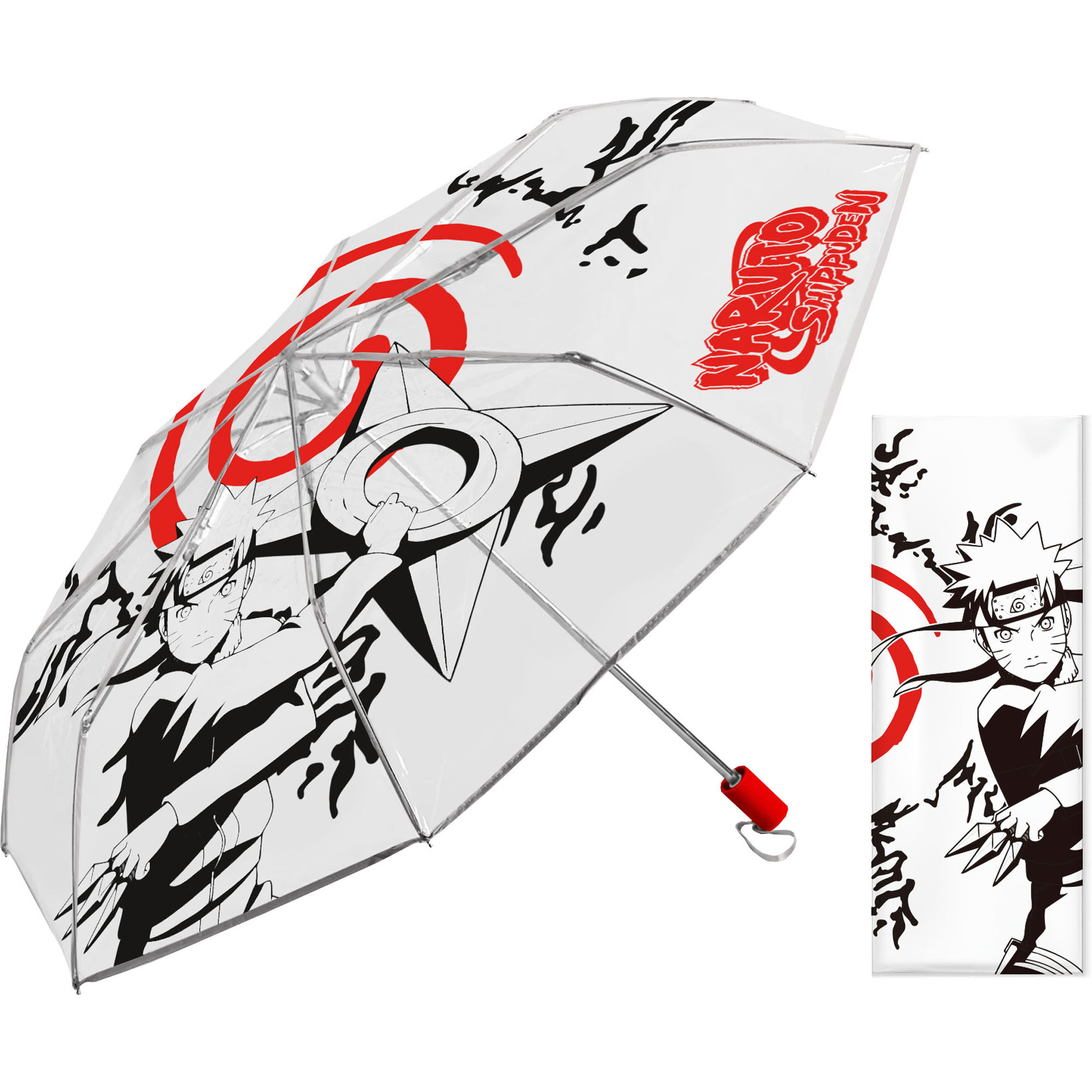 Зонт 98см "Naruto" с чехлом, прозрачый