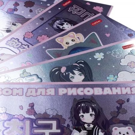 Альбом А4 20л скоба "Неко-Тян аниме"  пл. 100 гр/м
