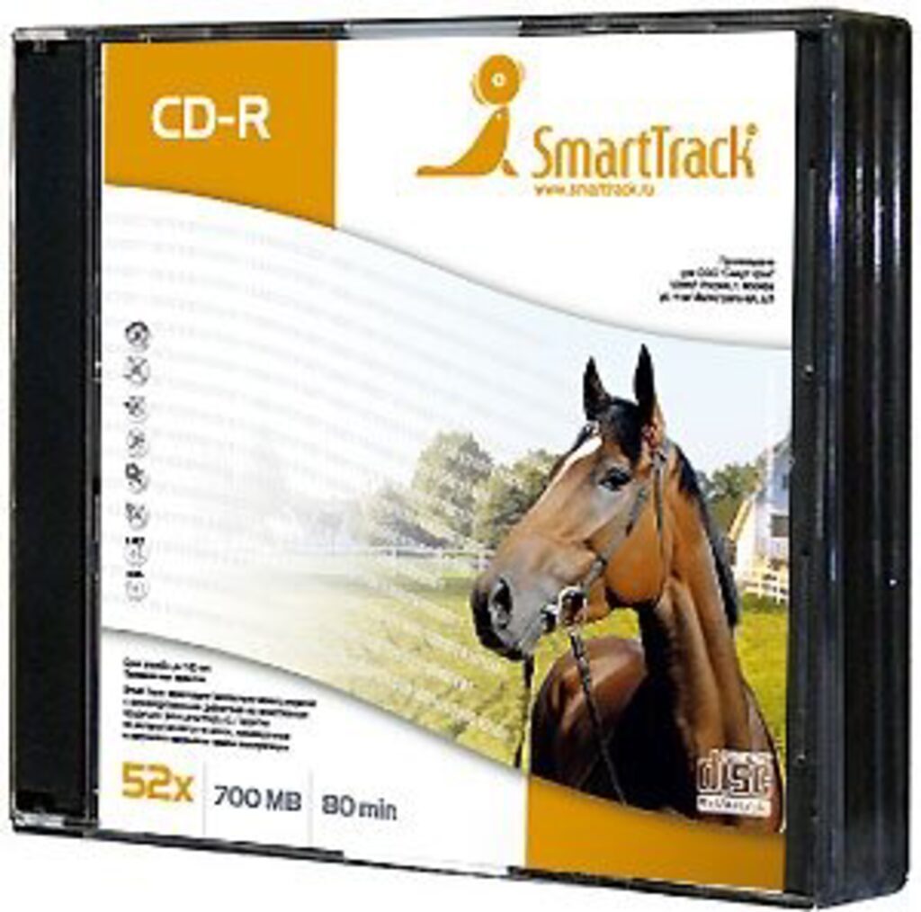 Диск CD-R Smart Track емкость 700Mb скорость 52x Slim