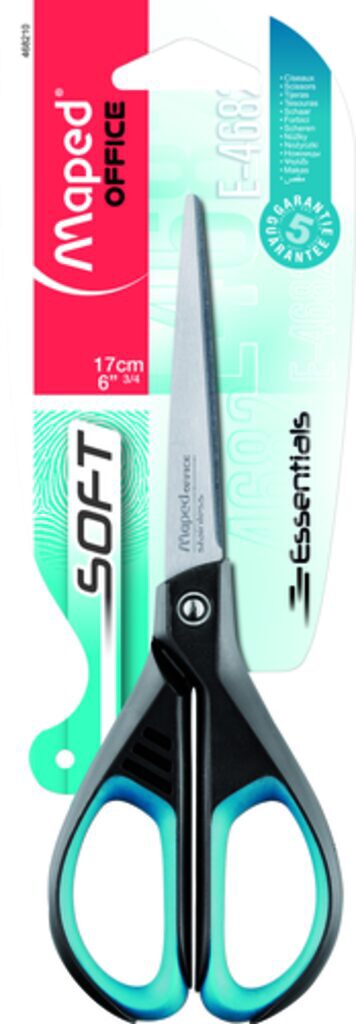 Ножницы MAPED "Essentials soft" 17 cм симметричные, прорез.ручки
