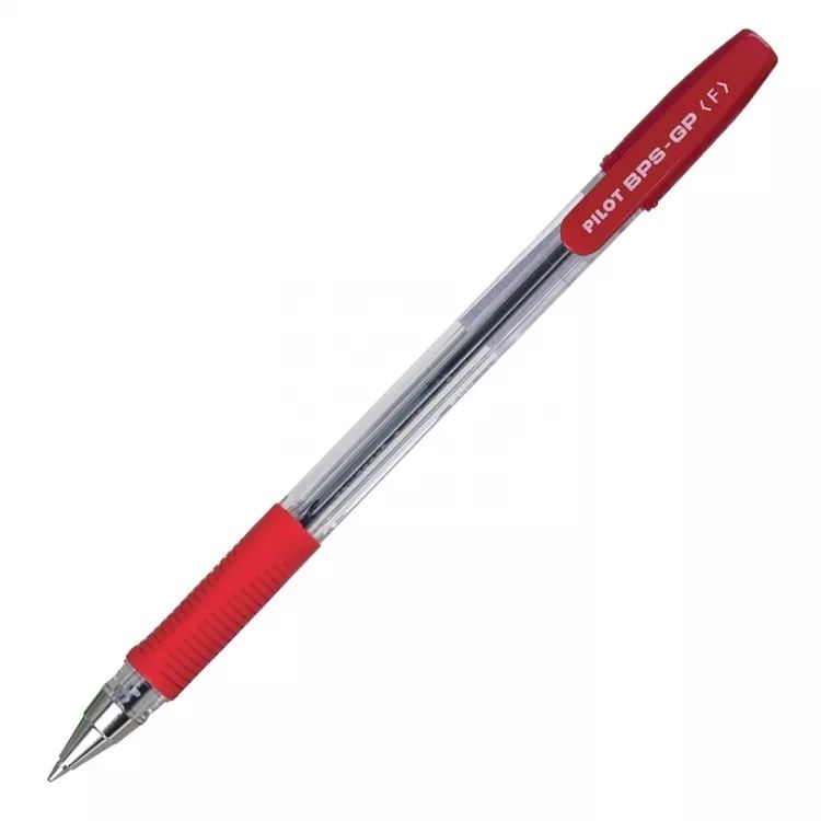Ручка шариковая рез. упор 0.7мм красн.