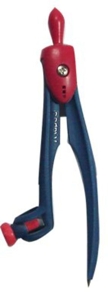 Циркуль пластик MAPED "Essential", козья ножка, безопасная игла, карандаш в комплекте, дисплей