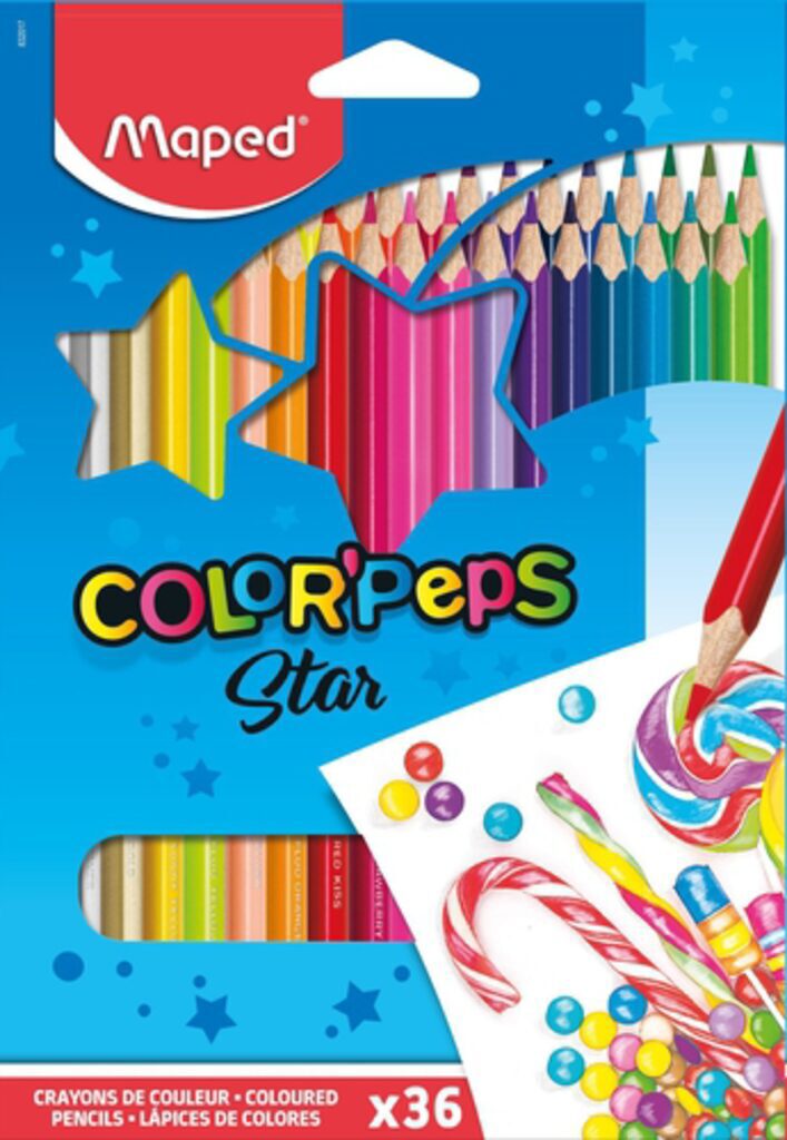 Карандаши цвет. 36цв  Maped Color Peps  трехгранные, ударопрочные, карт.упак.