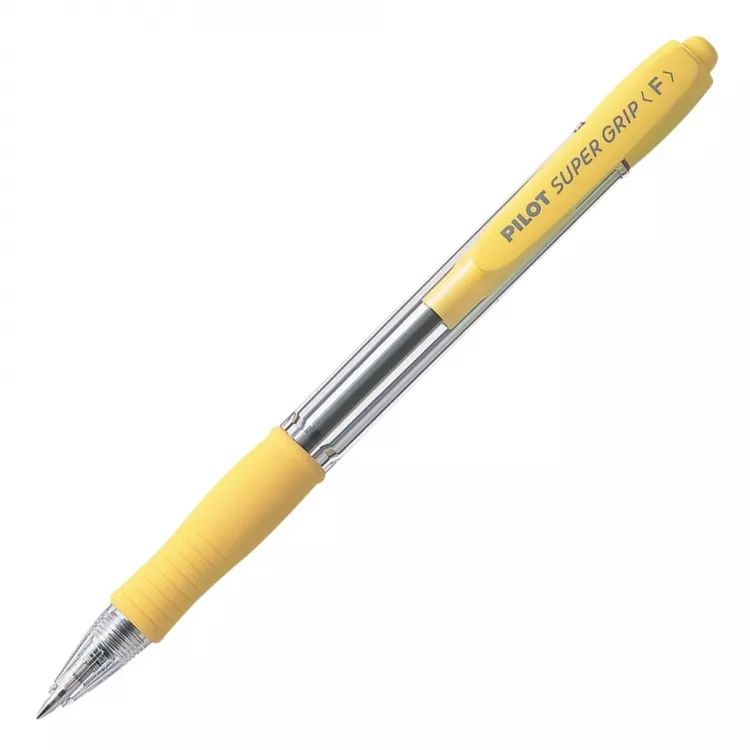 Ручка шариковая автомат. Super Grip 0.7мм син.чернила, жёлтый корпус