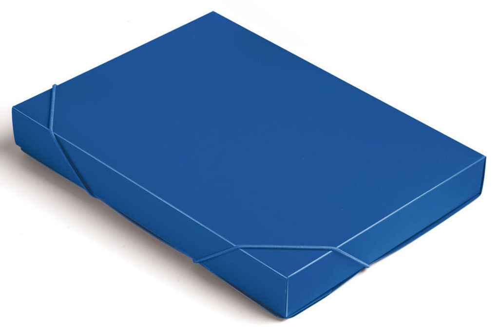 Папка на резинке А4 0,7мм, архивная, 40мм, синяя