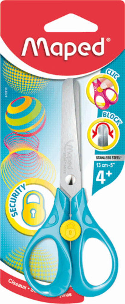 Ножницы детские MAPED "Secutity 3D" 13 cм симметричные, в блистере