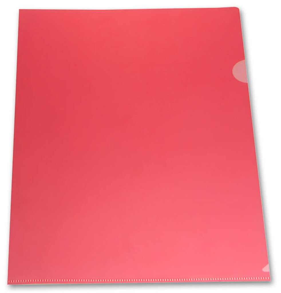 Папка уголок А4 прозр. плотн. 0,18мм красная
