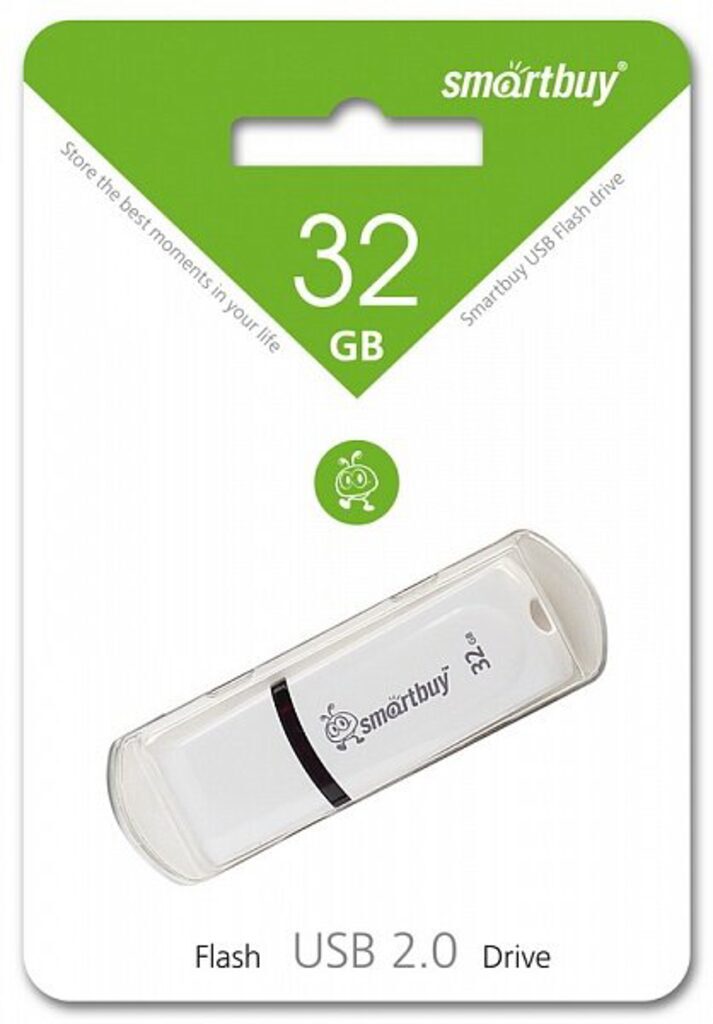 Флеш-драйв  32 GB USB 2.0 Smartbuy Paean White