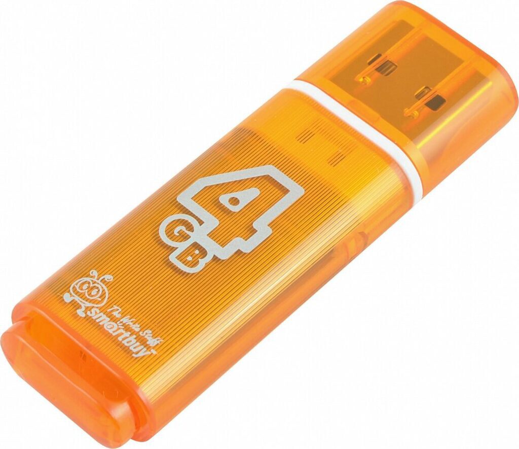 Флеш-драйв   4 GB USB 2.0 Smartbuy Glossy series Orange