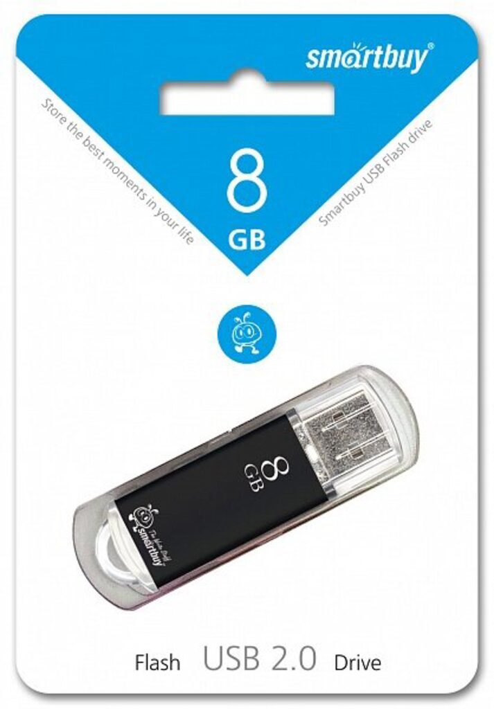 Флеш-драйв   8 GB USB Smartbuy V-Cut Black