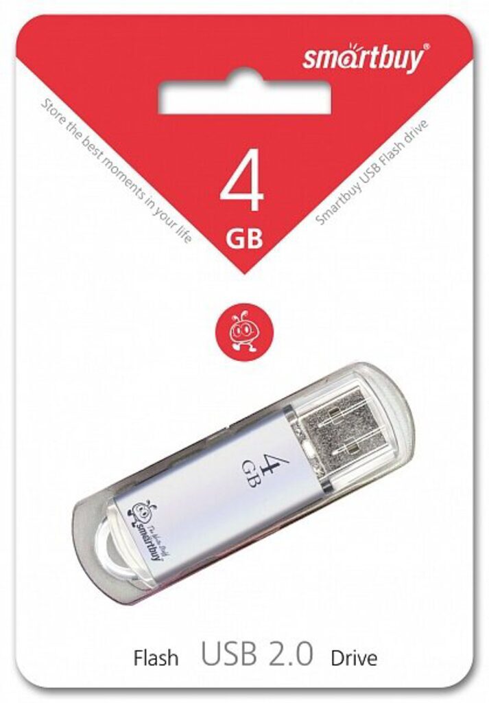 Флеш-драйв   8 GB USB Smartbuy V-Cut Silver