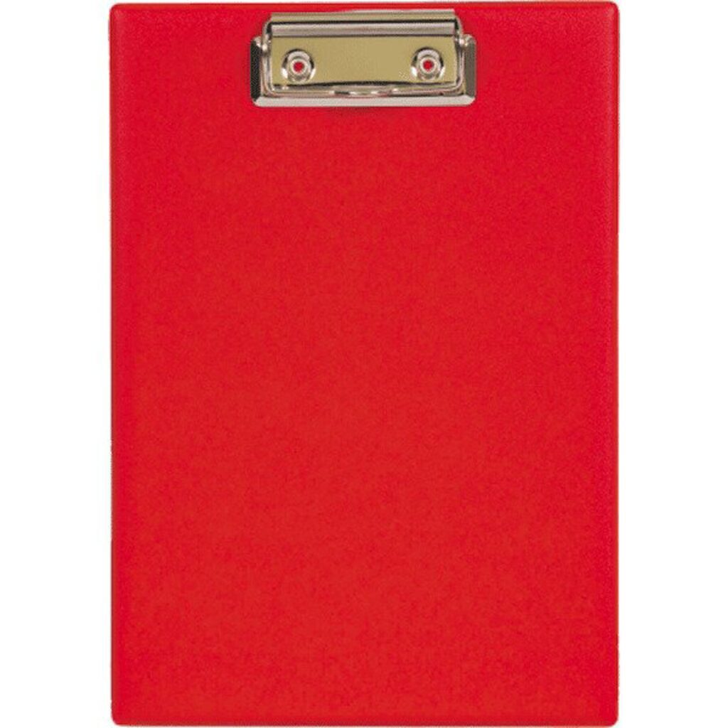 Клипборд А5, красный, картон 1.5мм, покрытие ПВХ
