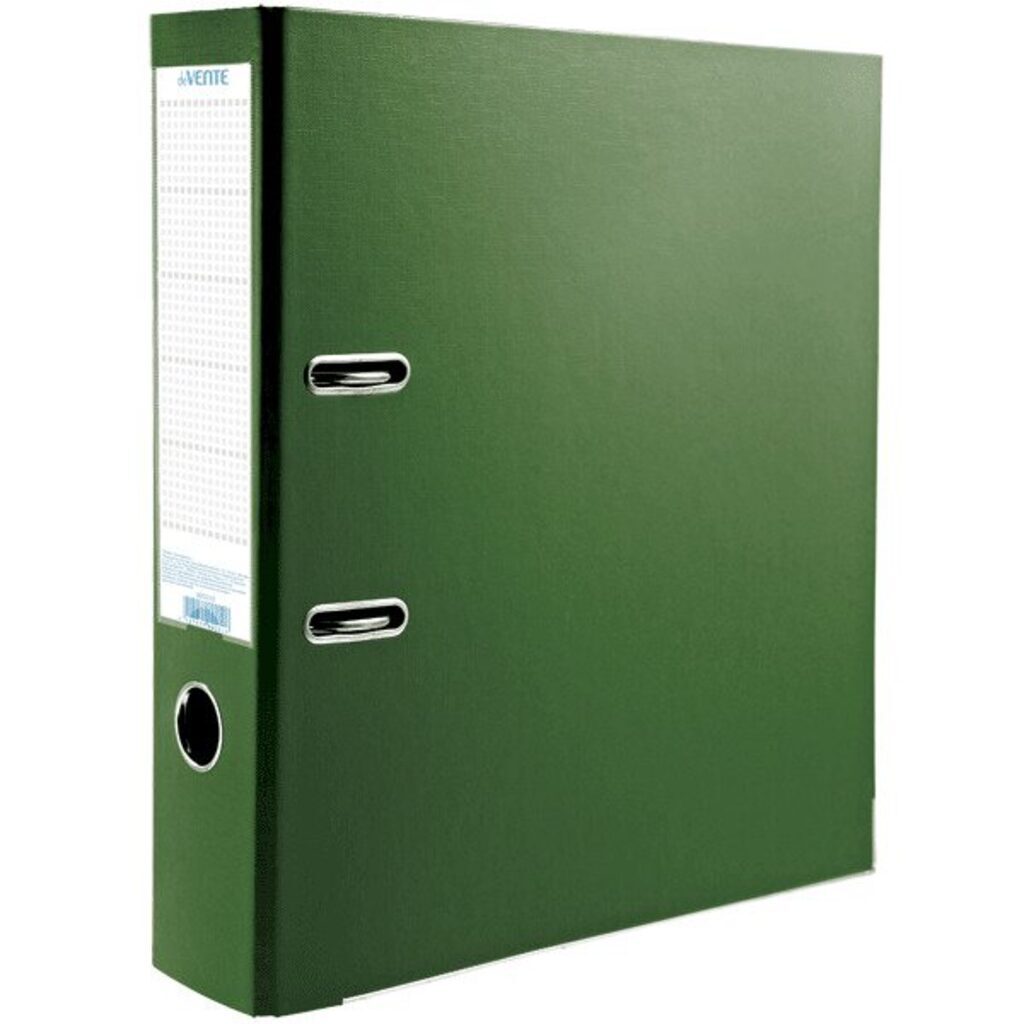 Регистратор А4  75мм, РР с 2-х сторон, зеленый, метал. окантовка, разобранный, карман